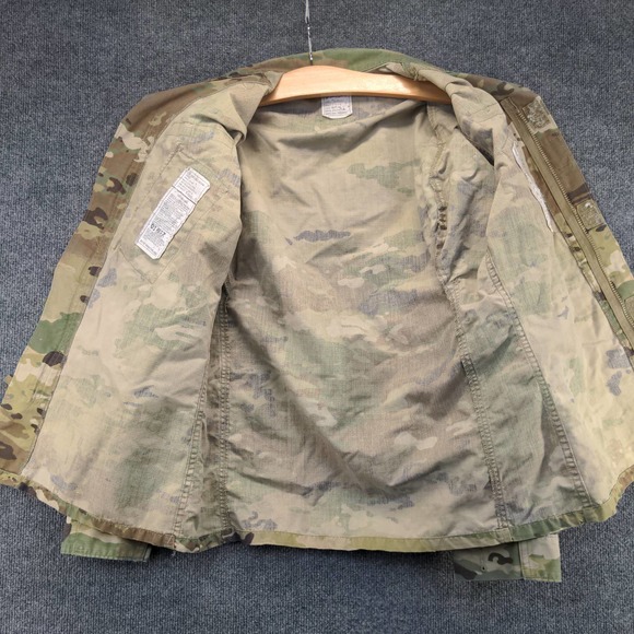 U.S. Military Mens Camo Army Uniform Coat Green Tan Size Small Pockets - Picture 10 of 13